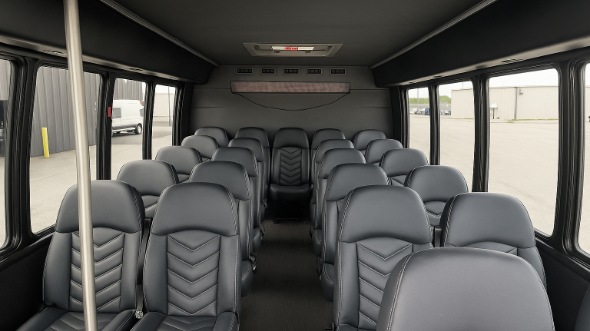 Interior of Charter Bus Company Dubuque's 15 Passenger Minibus in Dubuque