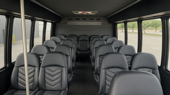 Interior of Charter Bus Company Dubuque's 18 Passenger Minibus in Dubuque