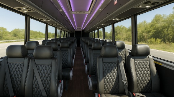 Interior of Charter Bus Company Dubuque's 20 Passenger Mini bus in Dubuque