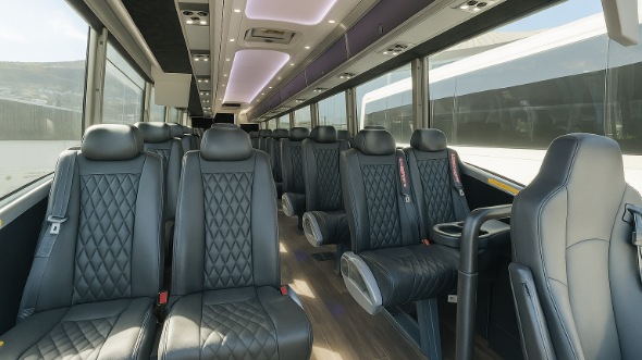 Interior of Charter Bus Company Dubuque's 28 Passenger Mini bus in Dubuque