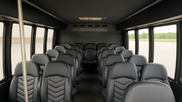 Interior of Charter Bus Company Dubuque's 30 Passenger Minibus in Dubuque