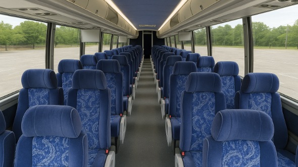 Interior of Charter Bus Company Dubuque's 56 Passenger Charter Bus in Dubuque