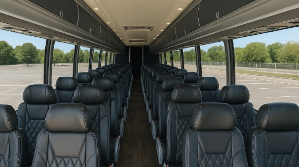 dubuque 50 passenger charter bus inside