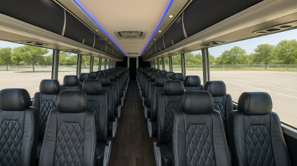 dubuque 54 passenger charter bus inside