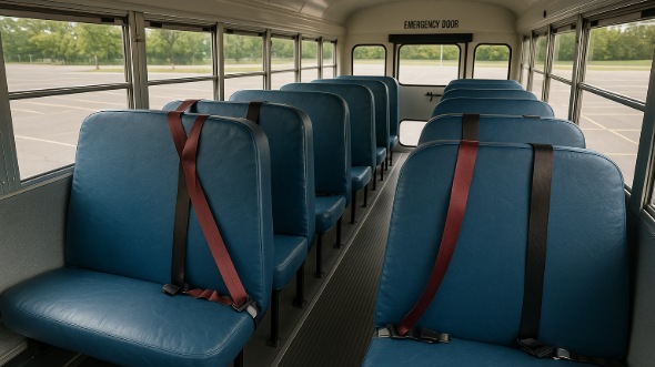Interior of Charter Bus Company Dubuque's School Bus in Dubuque